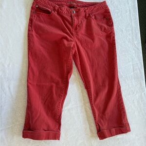 Apt. 9 Vibrant Red Capri Pants size 14